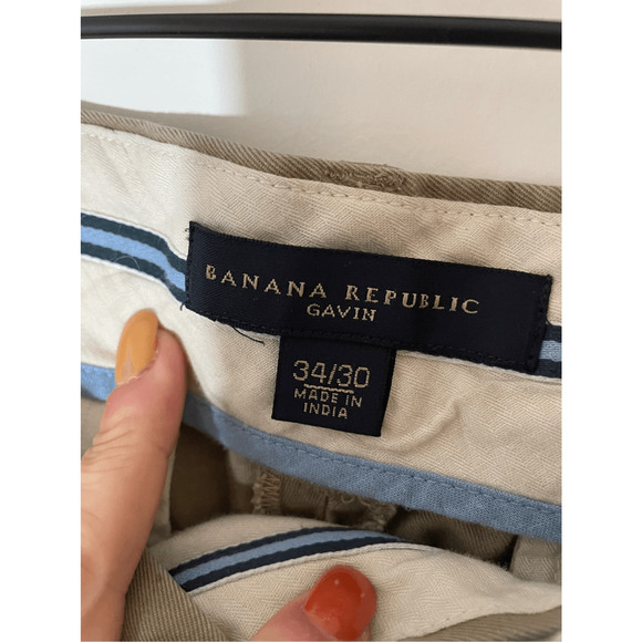 Men's Banana Republic Gavin Preppy Old Money Formal Luxury Dress Khakis 34x30 - Picture 5 of 5